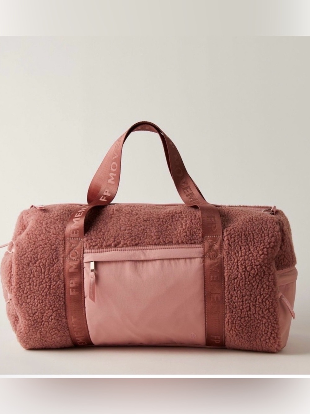 NWT FP movement pink Sherpa duffel bag free people